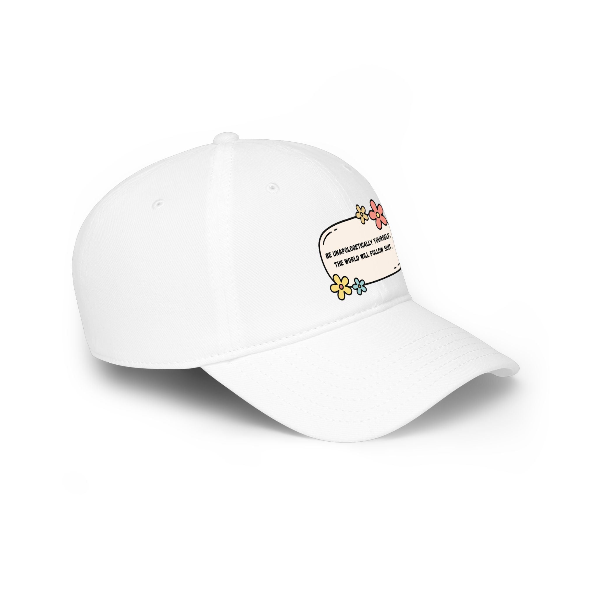 Low Profile Cap — "Be Compassionately Yourself" Floral Embroidered Hat