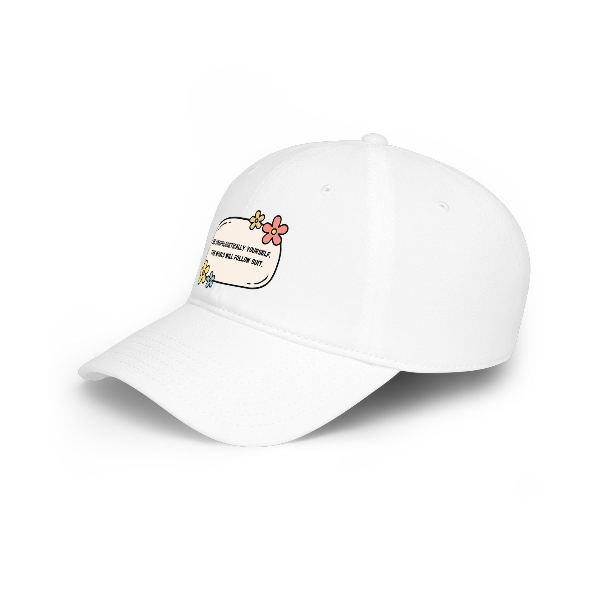 Low Profile Cap — "Be Compassionately Yourself" Floral Embroidered Hat