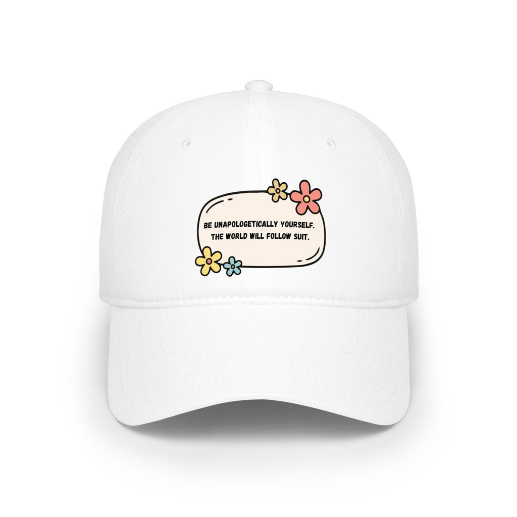 Low Profile Cap — "Be Compassionately Yourself" Floral Embroidered Hat