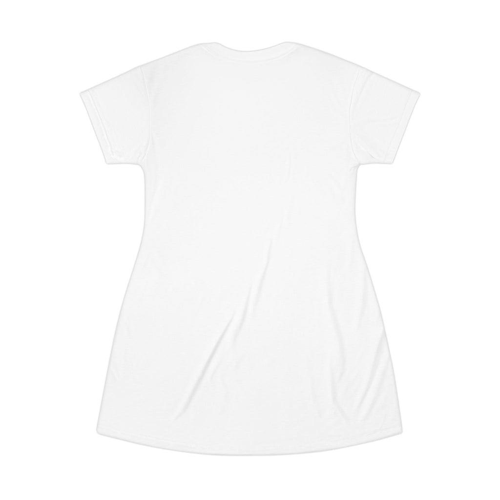 Faith-Inspired T-Shirt Dress — “Faith Makes It Real” Floral Scripture Design