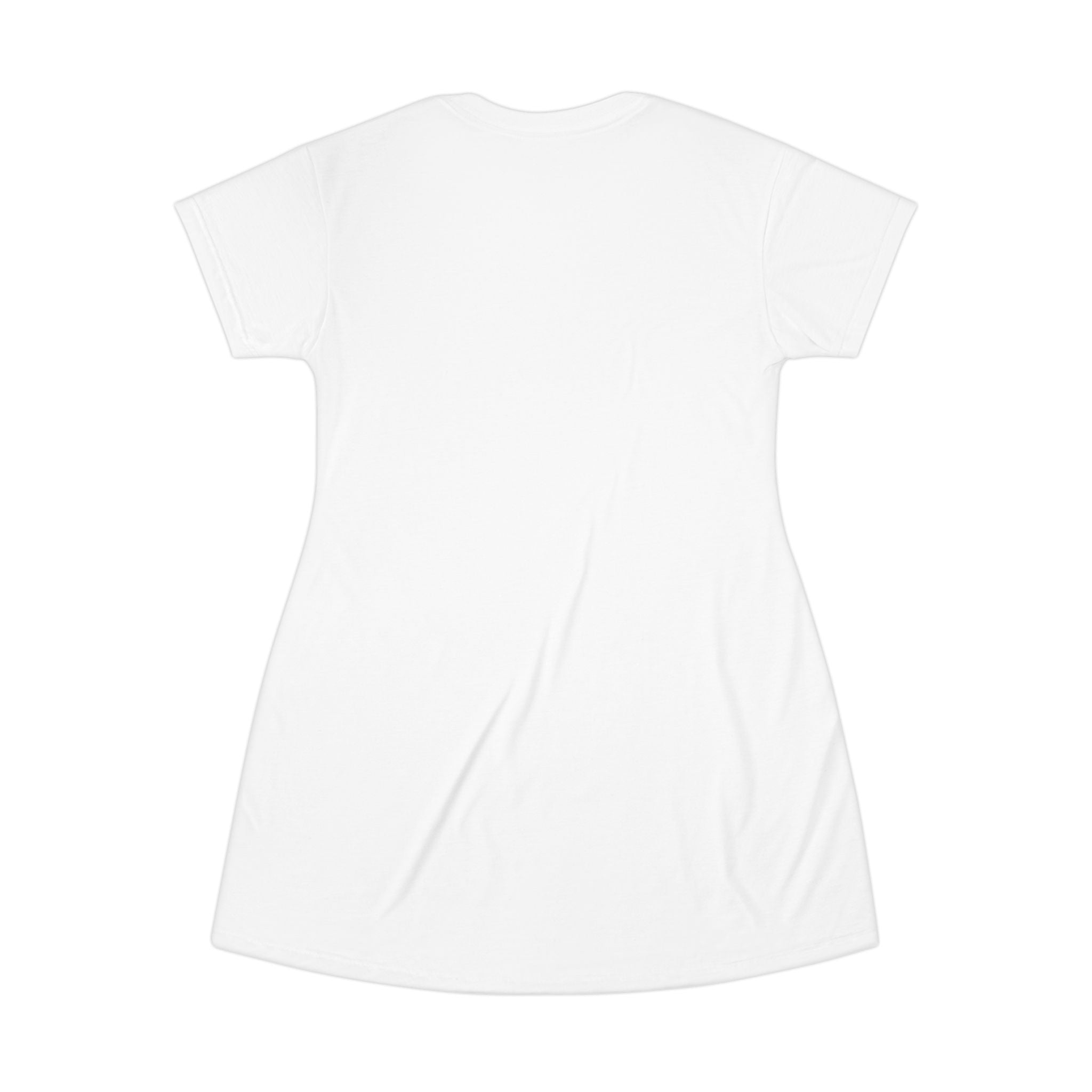 Faith-Inspired T-Shirt Dress — “Faith Makes It Real” Floral Scripture Design